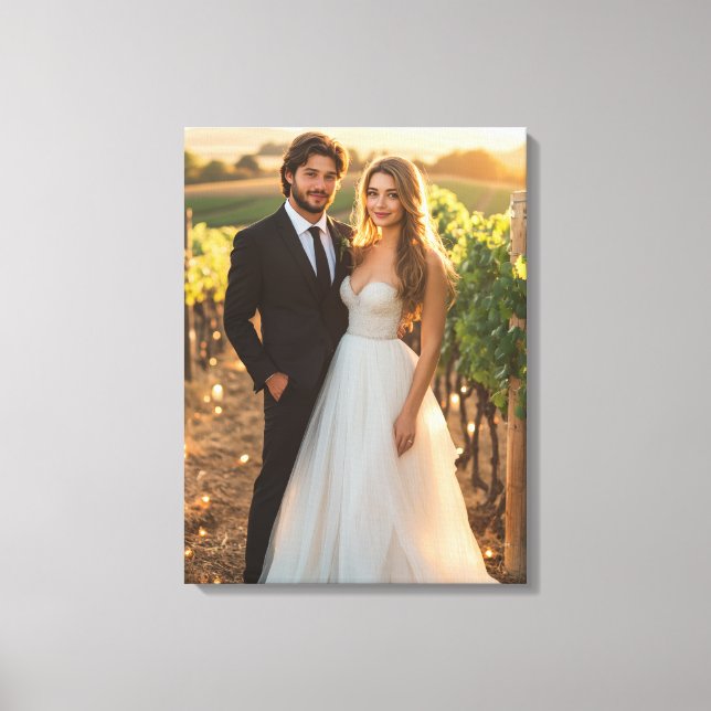Bröllopsfotografi på canvas konst (Framsida)