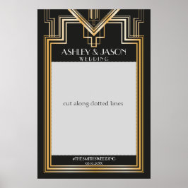 Bröllopsfotorekvisita | Gatsby-inspirerad fest Poster