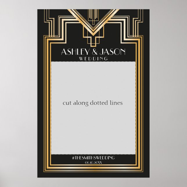 Bröllopsfotorekvisita | Gatsby-inspirerad fest Poster (Framsidan)