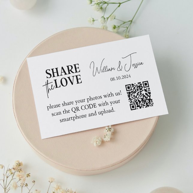 Bröllopsfotos delning med QR-kod Tilläggskort (Skapare uppladdad)