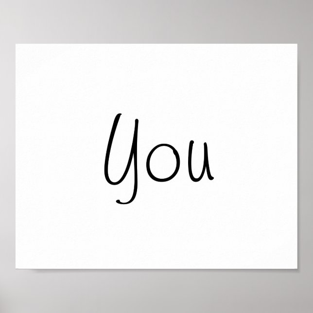 Bröllopsfototillbehör skylt "You" av "Thank You" (Framsidan)