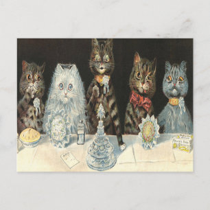 Bröllopsfrukost Matkakor Av Louis Wain Vykort