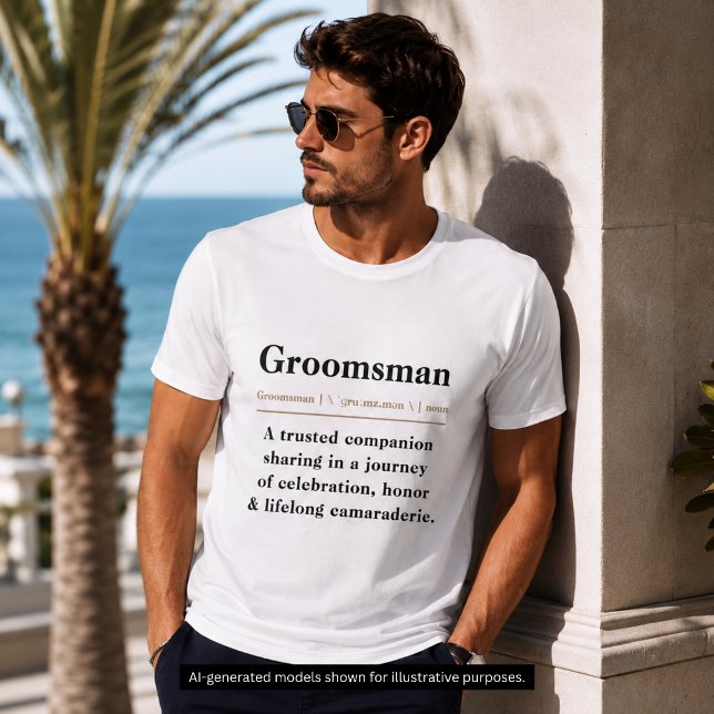 Bröllopsgäst för Brudgummen Ordboksdefinition Bröl T Shirt (Skapare uppladdad)