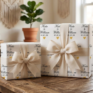 Bröllopsgåva | Anpassad Elegant Bröllopsdusch med Presentpapper