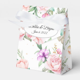 Bröllopsgåva Box-Blommig tryckt gåvboll Presentaskar