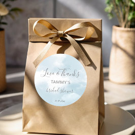 Bröllopsgåva för brudfest på moln nio runt klistermärke