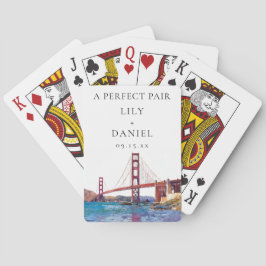 Bröllopsgåva San Francisco perfekt par Casinokort