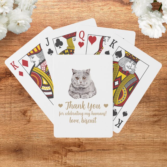 Bröllopsgåva spelkort med katt (Skapare uppladdad)