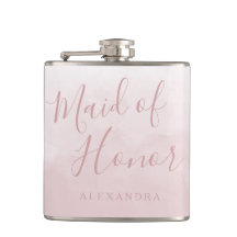 Bröllopsgåva till brudtjänsteflicka i rosafärgad r