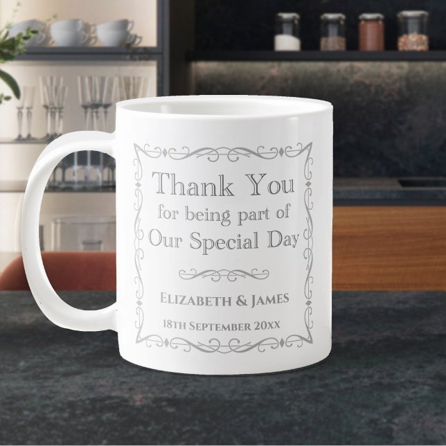 Bröllopsgåva till gästerna jumbo mugg (Large Wedding Guests Thank-You Mug)