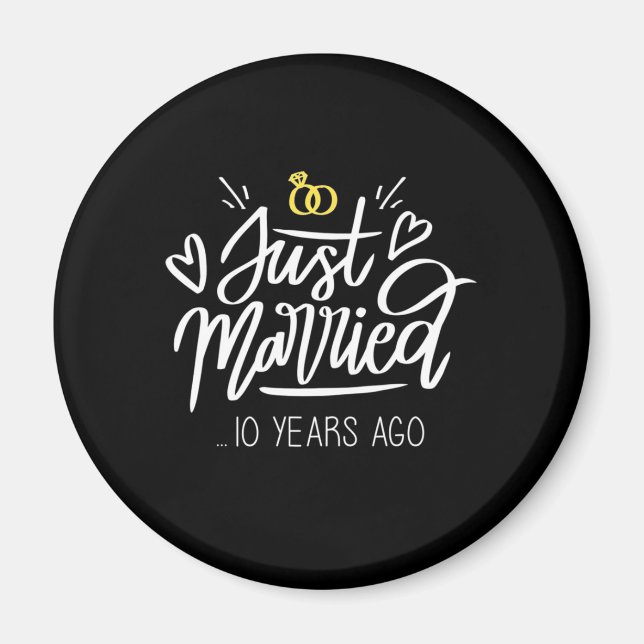 Bröllopsgåvor | 10-års bröllopsjubileum magnet (Framsidan)