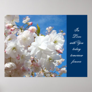 Bröllopsgåvor Blommar konsttryck Förälskad för evi Poster
