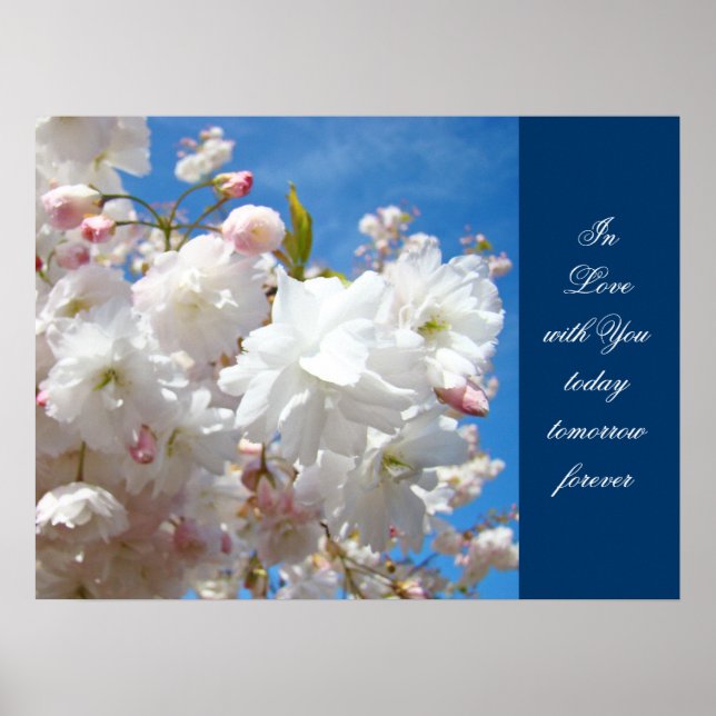 Bröllopsgåvor Blommar konsttryck Förälskad för evi Poster (Framsidan)