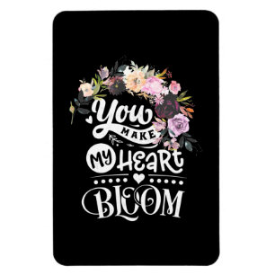 Bröllopsgåvor Du får mitt hjärta att blomma Magnet