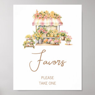 Bröllopsgavor för bröllopsdusch med tema blommig m poster