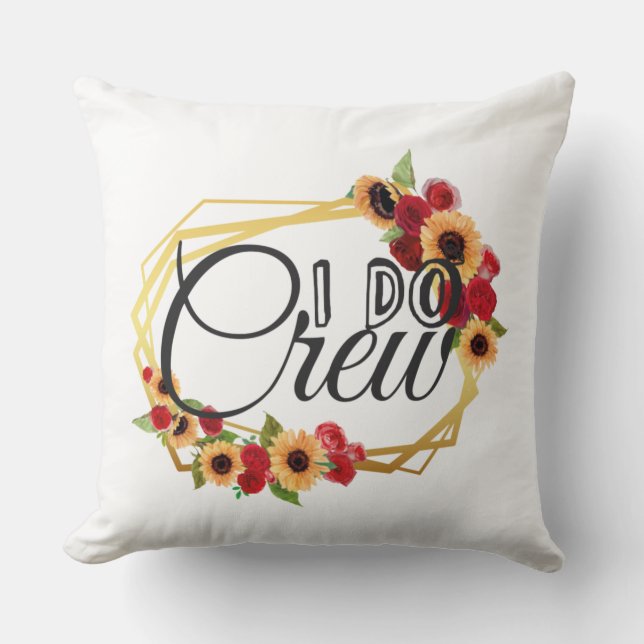 Bröllopsgåvor, I Do Crew, Solrosor, Rosor Kudde (Framsida)