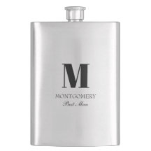 Bröllopsgåvor med monogram till best man