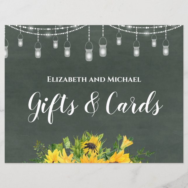 Bröllopsgåvor och kort för kritblommor (Framsida)