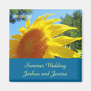 Bröllopsgåvor Sommarbröllop Solrosor Magnet