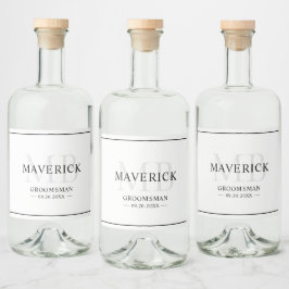 Bröllopsgåvor till brudgummen - Bröllopspresenter Spritflaskor Etikett