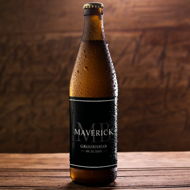 Bröllopsgåvor till brudgummens vänner - Bröllopspr Ölflaska Etikett (Skapare uppladdad)