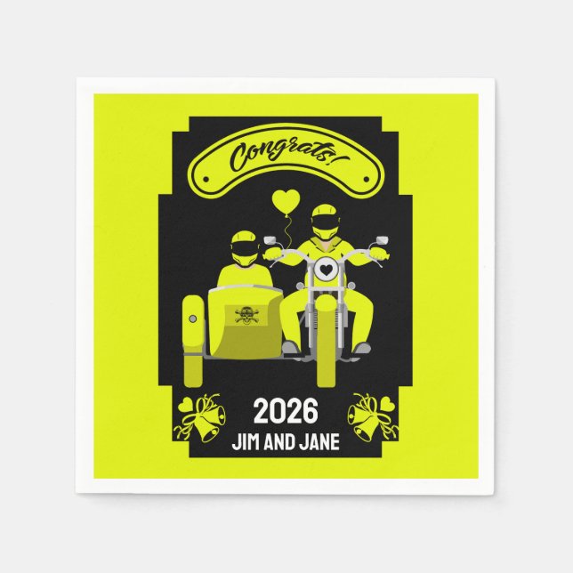 Bröllopsgåvor till ett par pappersservett (Framsidan)