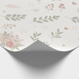 Bröllopsgavspapper – Elegant blomsterromersk Presentpapper