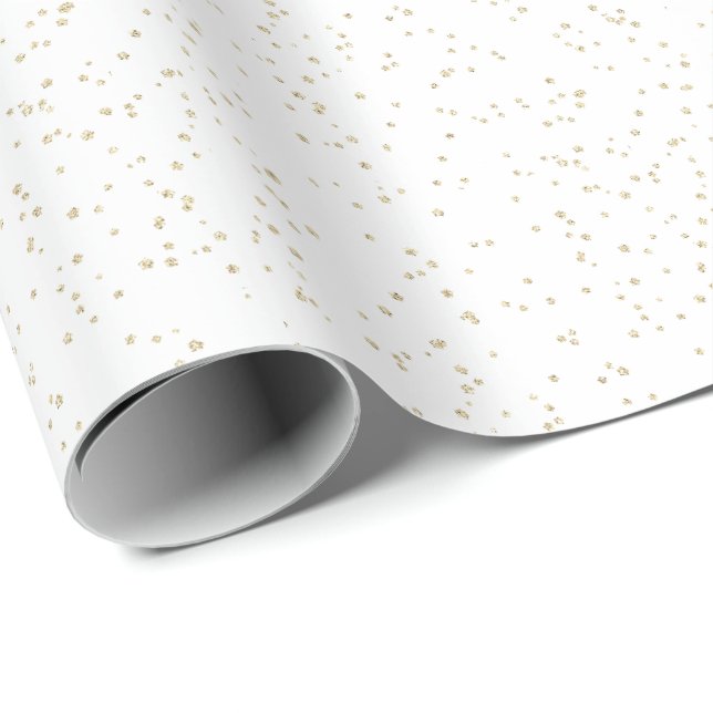 Bröllopsguldglitter Presentpapper (Rullad Hörn)