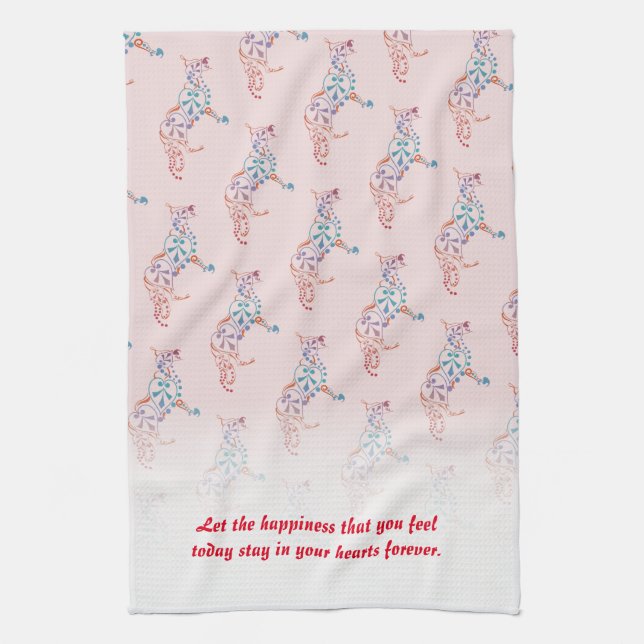 Bröllopshandduk Kökshandduk (Vertikal)