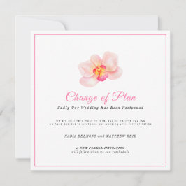 Bröllopshändelse ändring av planerad datum orkidé  spara datumet