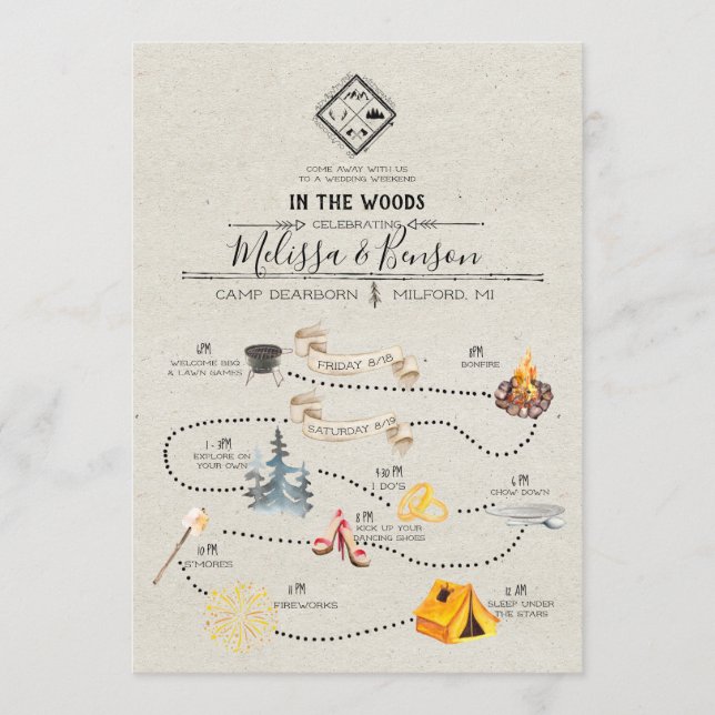 Bröllopshelg i Skogen Reskort Program (Framsida)