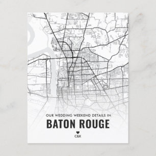 Bröllopshelgens detaljer i Baton Rouge Tilläggskort