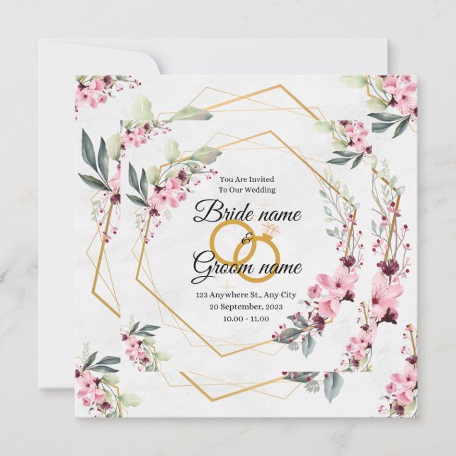 bröllopsinbjudan (Framsida)