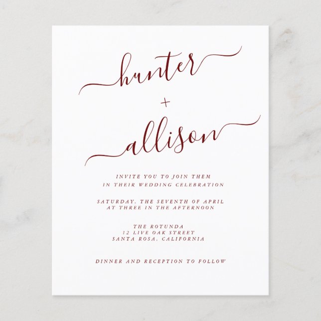 Bröllopsinbjudan (Framsida)