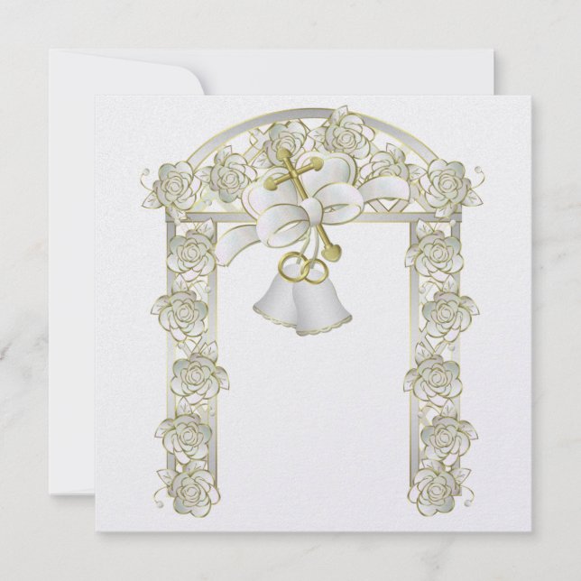 Bröllopsinbjudan 13,34 cm x 13,34 cm inbjudningar (Framsida)