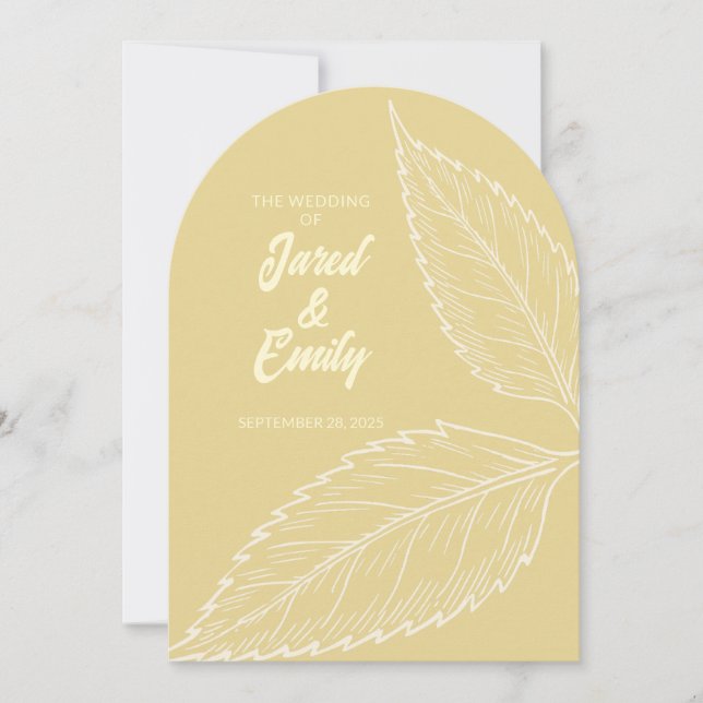 Bröllopsinbjudan Arch Stil Inbjudningar (Framsida)