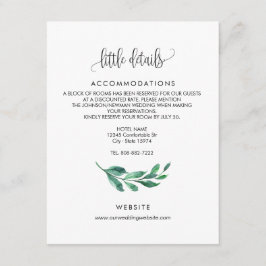 Bröllopsinbjudan - bifogad kort, detaljer kort