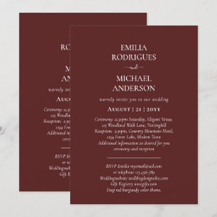 Bröllopsinbjudan BILINGUAL Nuestra Boda Inbjudningar