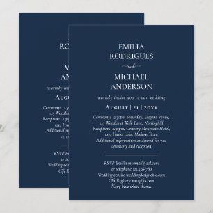 Bröllopsinbjudan BILINGUAL Nuestra Boda Inbjudningar