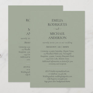 Bröllopsinbjudan BILINGUAL Nuestra Boda Inbjudningar