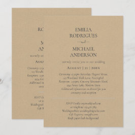 Bröllopsinbjudan BILINGUAL Nuestra Boda Inbjudningar