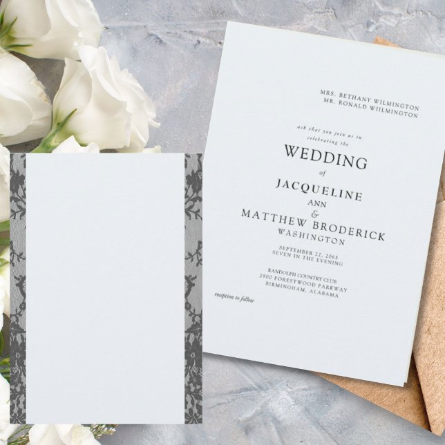 Bröllopsinbjudan blå himmel & Snöre Inbjudningar (Skapare uppladdad)