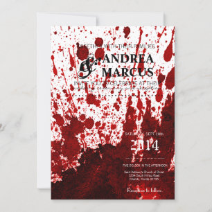 Bröllopsinbjudan Blodplättare Vampire Goth Inbjudningar