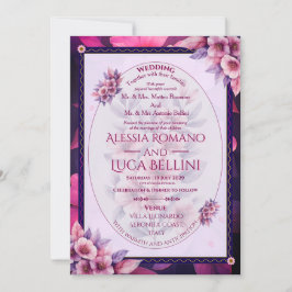 Bröllopsinbjudan Blommig Elegant Minimalistisk Inbjudningar