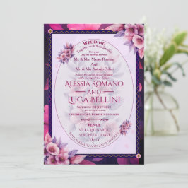 Bröllopsinbjudan Blommig Elegant Minimalistisk Inbjudningar