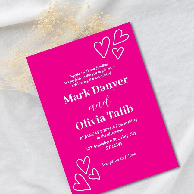 Bröllopsinbjudan | Blommigt Romantic Bröllop Card Inbjudningar (Skapare uppladdad)