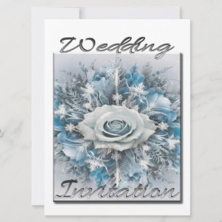Bröllopsinbjudan Bouquet i blått och vitt Inbjudningar