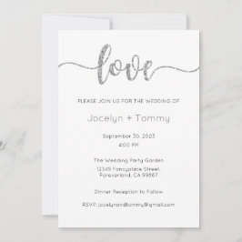 Bröllopsinbjudan, Bröllop stillastående, hjärta Inbjudningar