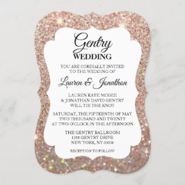 Bröllopsinbjudan Bröllopsdag Fab - Ro Guld Inbjudningar