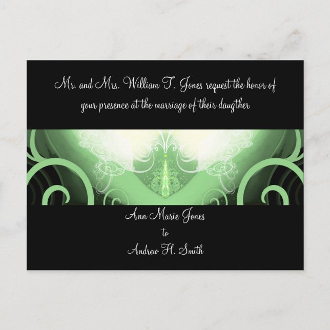 Bröllopsinbjudan Cala Lily Inbjudan Vykort (Framsida)